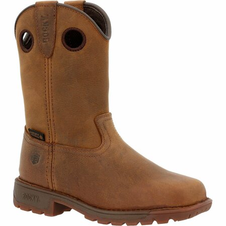 ROCKY Big Kids' Legacy 32 Waterproof Western Boot, BROWN, M, Size 6.5 RKW0378Y